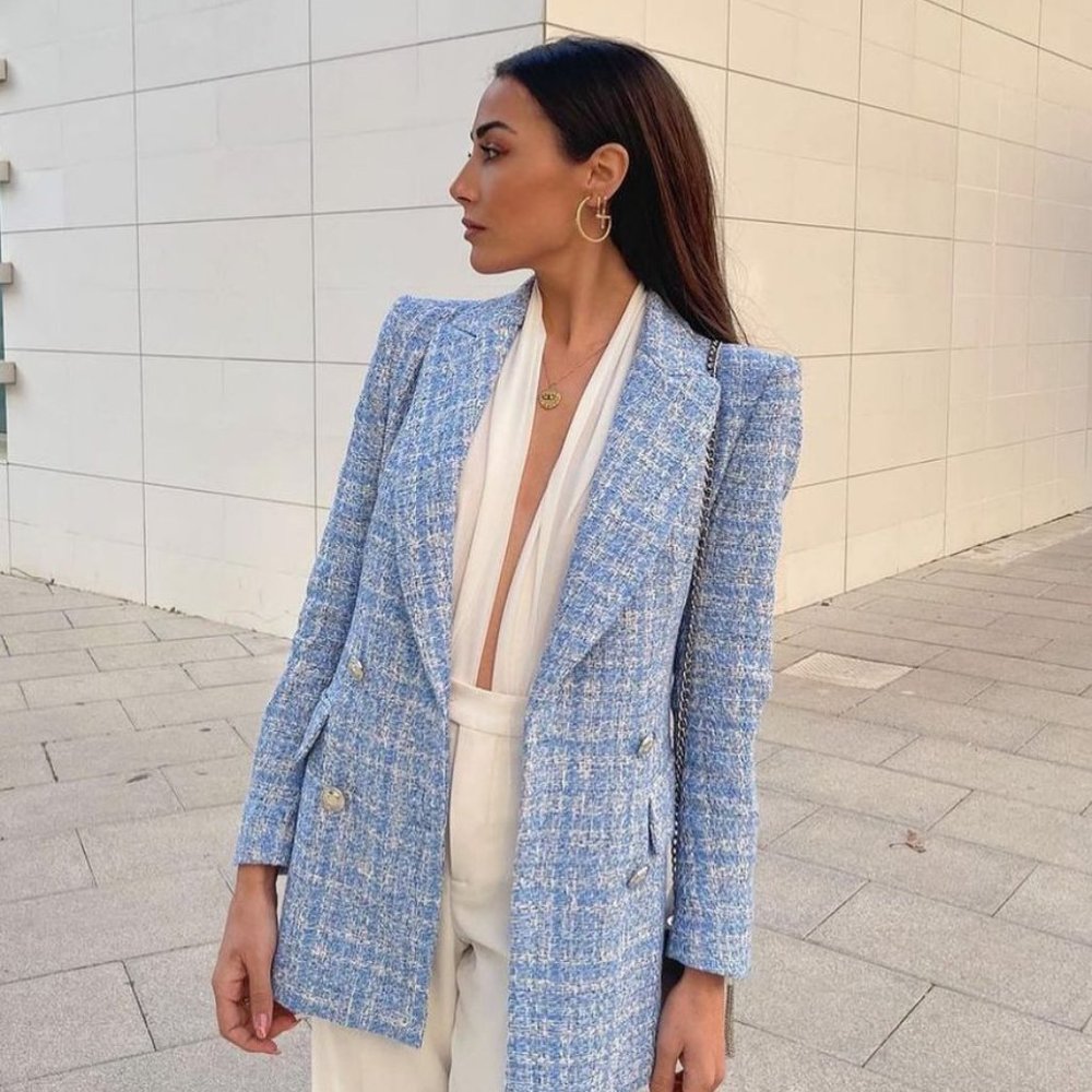 Zara Blue Blazer (Sold Out Online) BNWOT